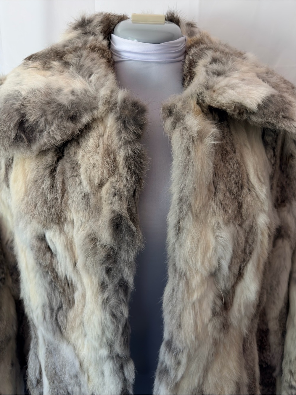 Vintage Genuine Rabbit Fur Coat-Dino Ricco - Picture 2 of 16